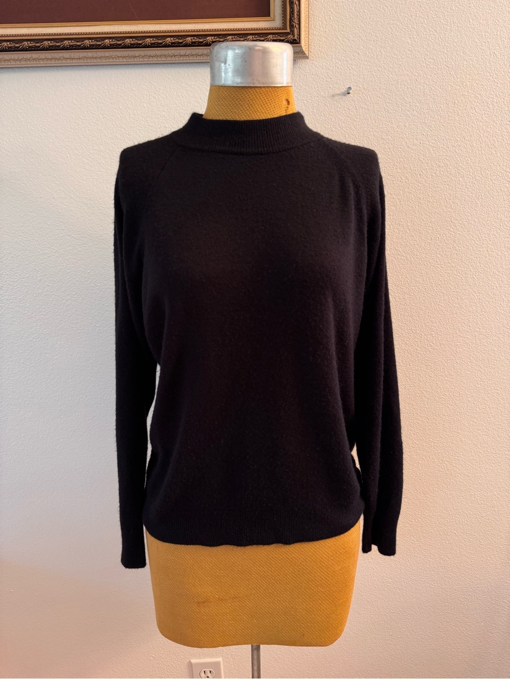 Vintage 90s Pendleton Originals Black 100% Virgin Wool Sweater Women’s Size 10